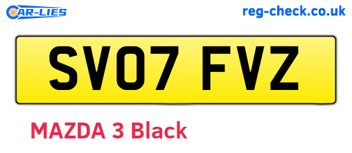 SV07FVZ are the vehicle registration plates.