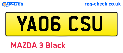 YA06CSU are the vehicle registration plates.