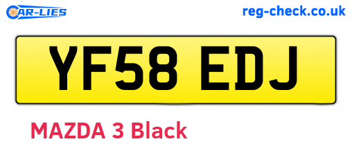 YF58EDJ are the vehicle registration plates.