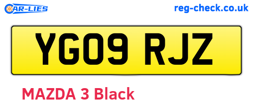 YG09RJZ are the vehicle registration plates.