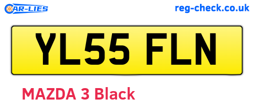 YL55FLN are the vehicle registration plates.