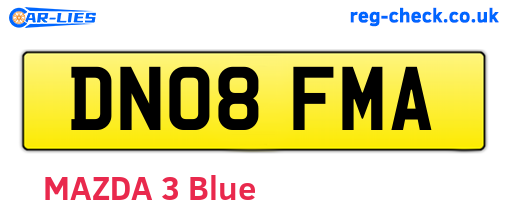 DN08FMA are the vehicle registration plates.