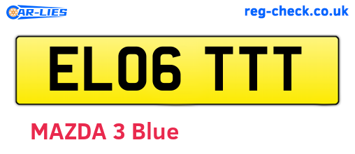 EL06TTT are the vehicle registration plates.