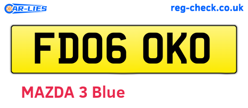FD06OKO are the vehicle registration plates.