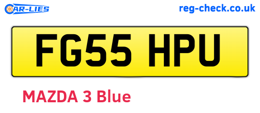 FG55HPU are the vehicle registration plates.