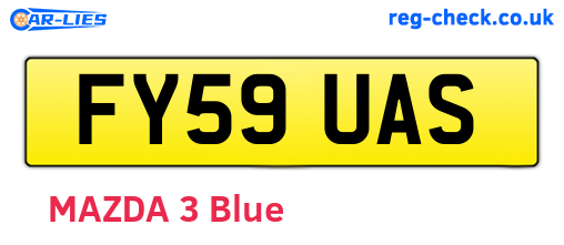 FY59UAS are the vehicle registration plates.