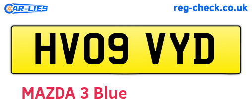 HV09VYD are the vehicle registration plates.