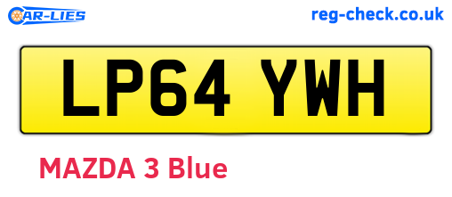 LP64YWH are the vehicle registration plates.