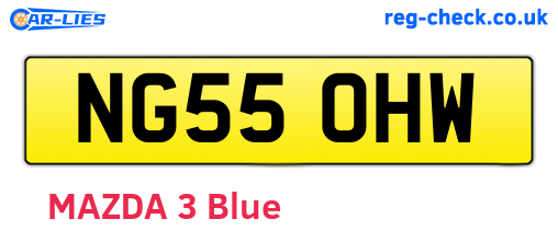 NG55OHW are the vehicle registration plates.