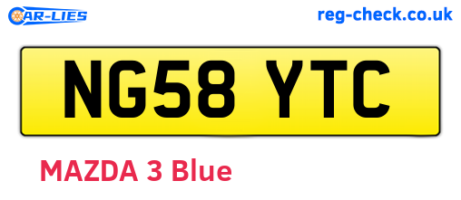 NG58YTC are the vehicle registration plates.