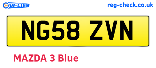 NG58ZVN are the vehicle registration plates.