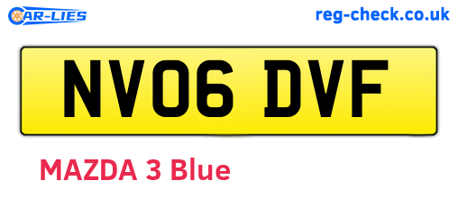 NV06DVF are the vehicle registration plates.