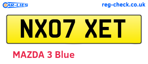 NX07XET are the vehicle registration plates.