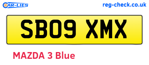 SB09XMX are the vehicle registration plates.