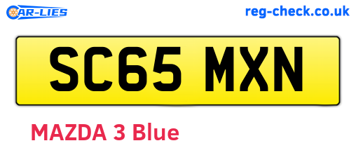 SC65MXN are the vehicle registration plates.