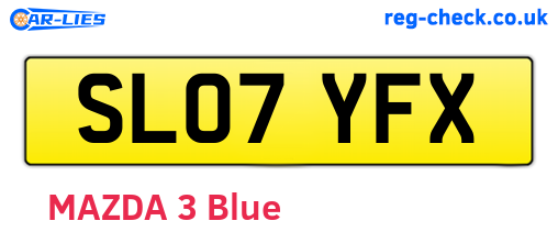 SL07YFX are the vehicle registration plates.