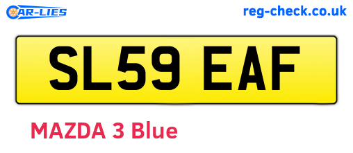 SL59EAF are the vehicle registration plates.