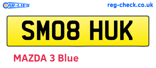 SM08HUK are the vehicle registration plates.