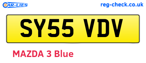 SY55VDV are the vehicle registration plates.