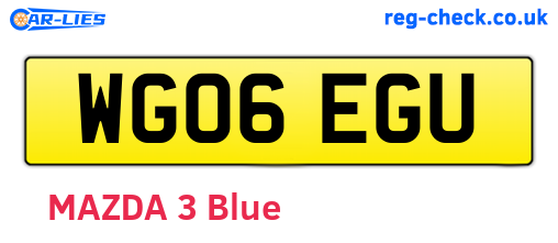 WG06EGU are the vehicle registration plates.