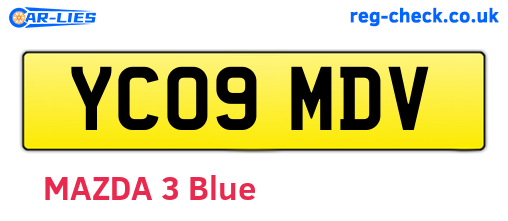 YC09MDV are the vehicle registration plates.