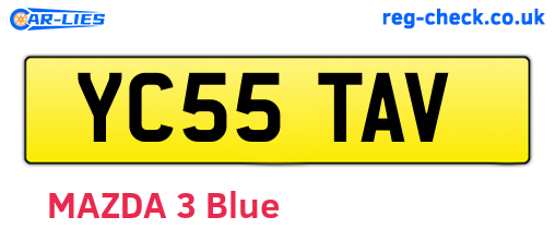 YC55TAV are the vehicle registration plates.