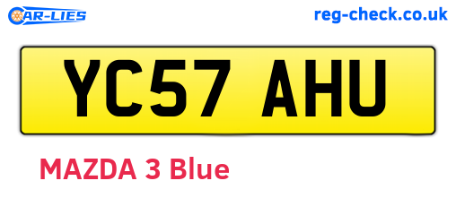 YC57AHU are the vehicle registration plates.