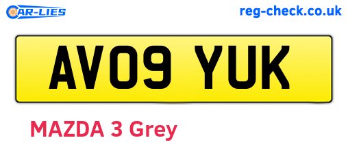 AV09YUK are the vehicle registration plates.