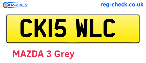 CK15WLC are the vehicle registration plates.