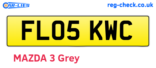 FL05KWC are the vehicle registration plates.