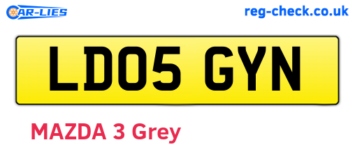LD05GYN are the vehicle registration plates.