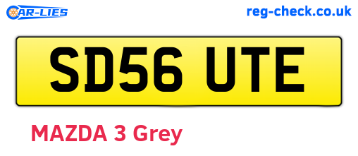 SD56UTE are the vehicle registration plates.