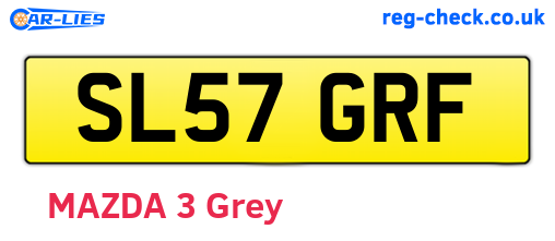 SL57GRF are the vehicle registration plates.