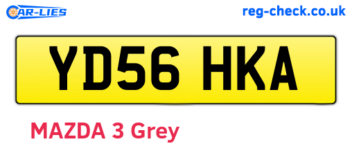 YD56HKA are the vehicle registration plates.