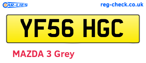 YF56HGC are the vehicle registration plates.