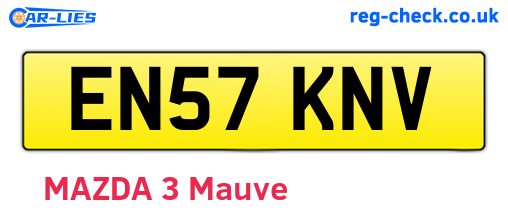 EN57KNV are the vehicle registration plates.