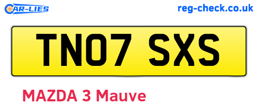 TN07SXS are the vehicle registration plates.
