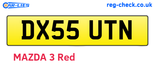 DX55UTN are the vehicle registration plates.