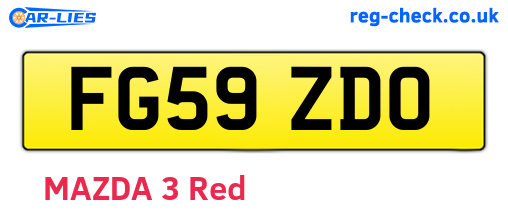 FG59ZDO are the vehicle registration plates.