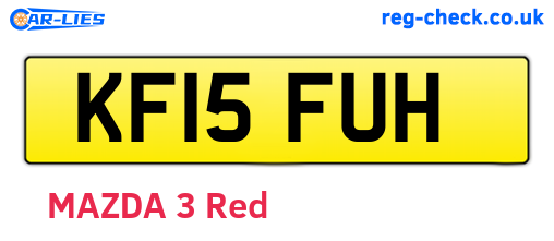 KF15FUH are the vehicle registration plates.