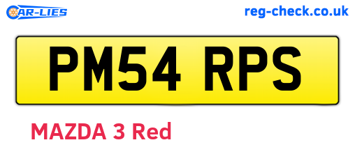 PM54RPS are the vehicle registration plates.