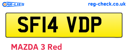 SF14VDP are the vehicle registration plates.