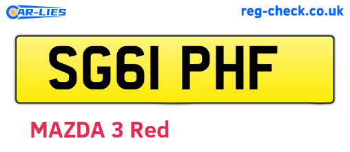 SG61PHF are the vehicle registration plates.