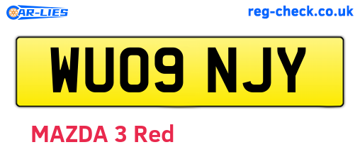 WU09NJY are the vehicle registration plates.