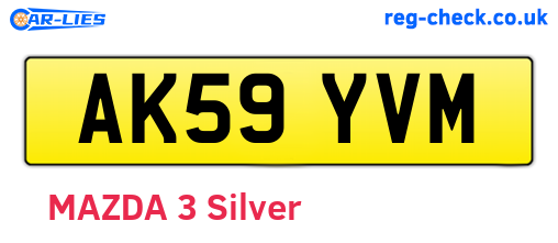 AK59YVM are the vehicle registration plates.