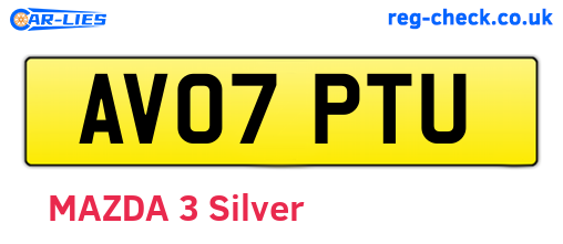 AV07PTU are the vehicle registration plates.