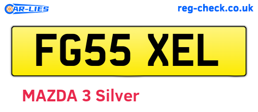 FG55XEL are the vehicle registration plates.