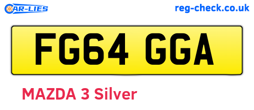 FG64GGA are the vehicle registration plates.
