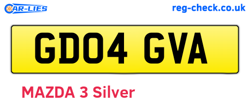 GD04GVA are the vehicle registration plates.