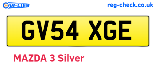 GV54XGE are the vehicle registration plates.